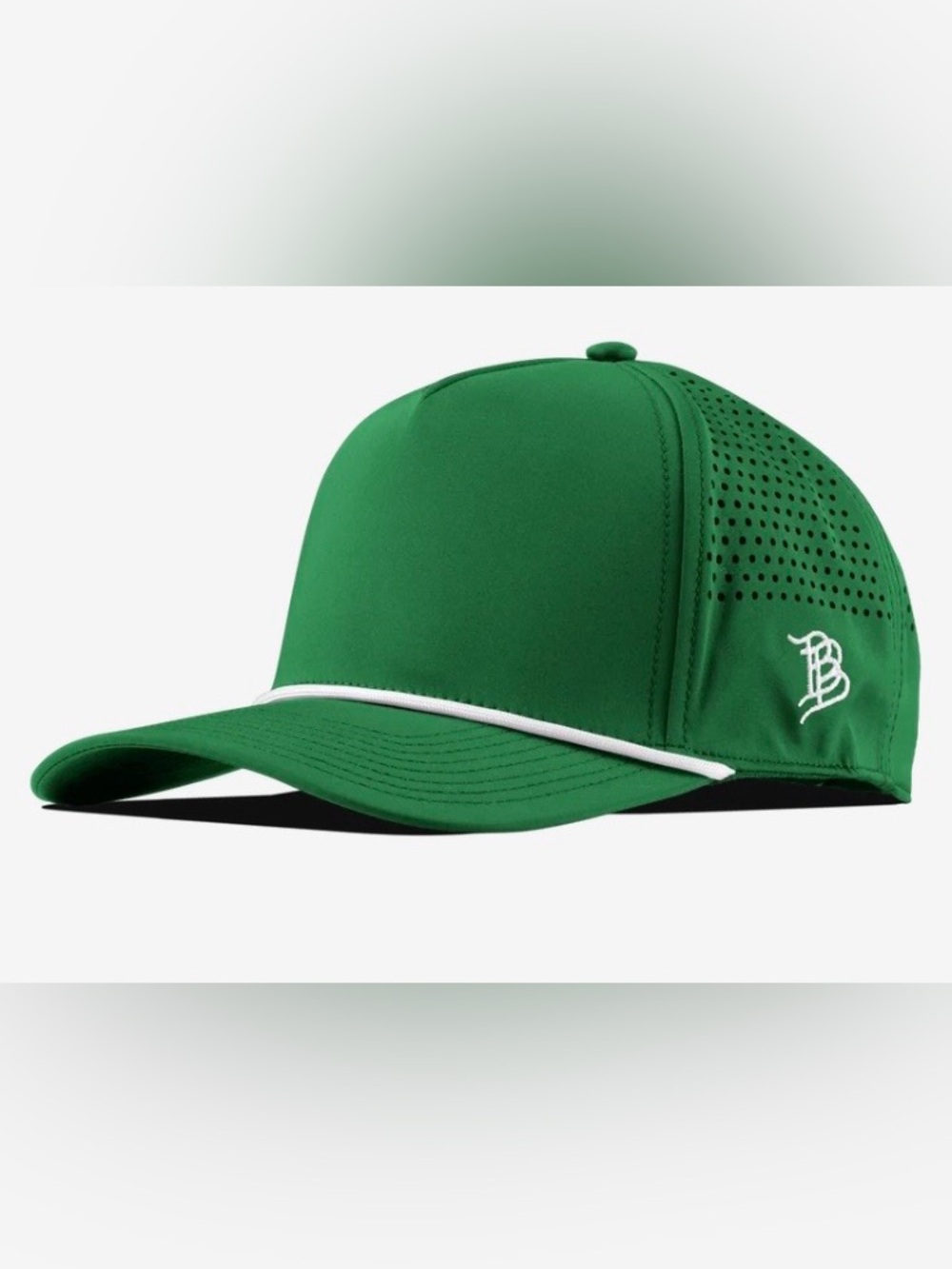 Branded Bills Green 5 panel Rope Cap with Curved Brim